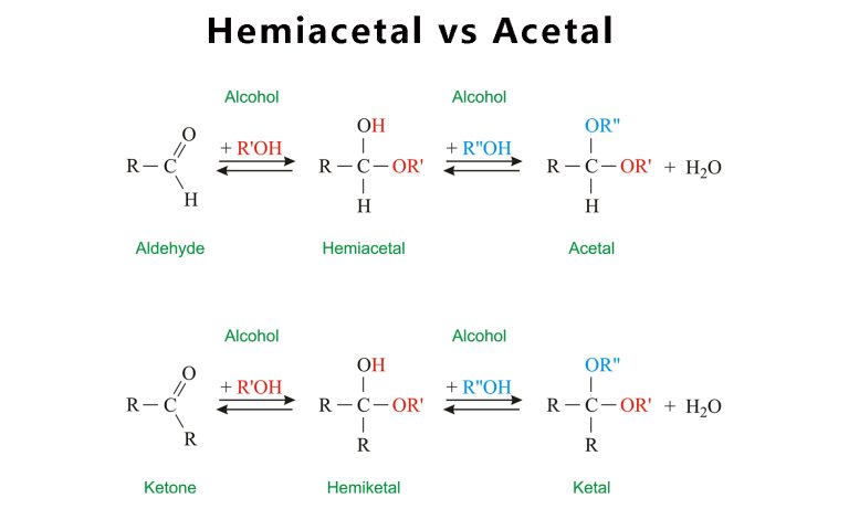 Hemiacetal vs Acetal